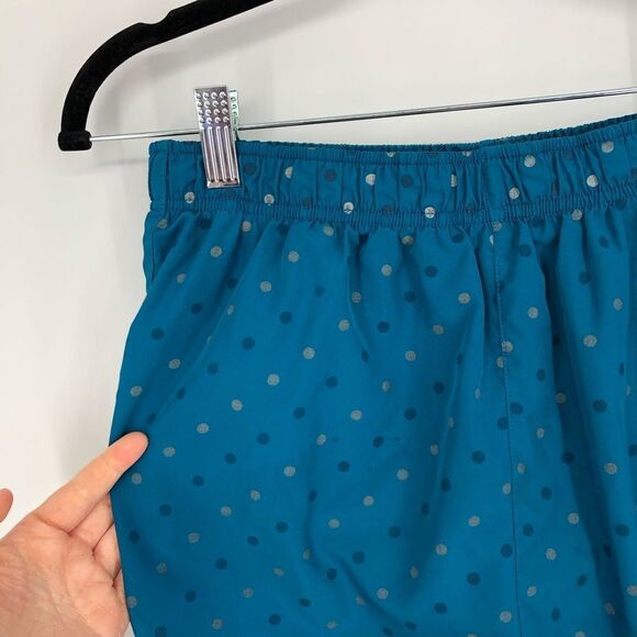 Nike Dri Fit Tempo Running Shorts Womens Medium Blue Polka Dot Lined - Picture 5 of 11